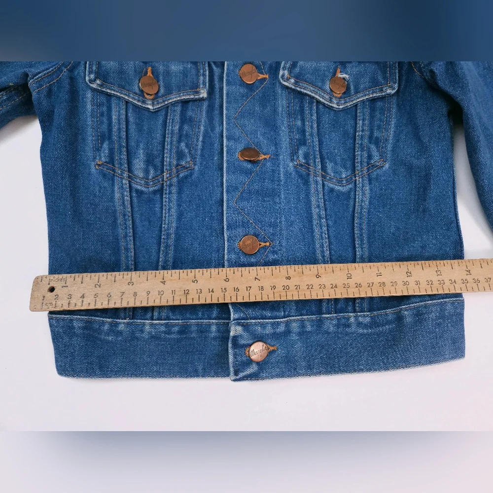 Wrangler Vintage No Fault Denim 100% Cotton USA Kids Denim Jacket Jeans 10